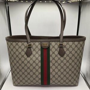 Gucci X Balenciaga BB Monogram Ophidia Medium Shopping Tote The Hacker Project